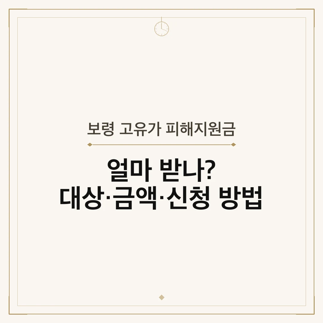 보령 고유가 피해지원금