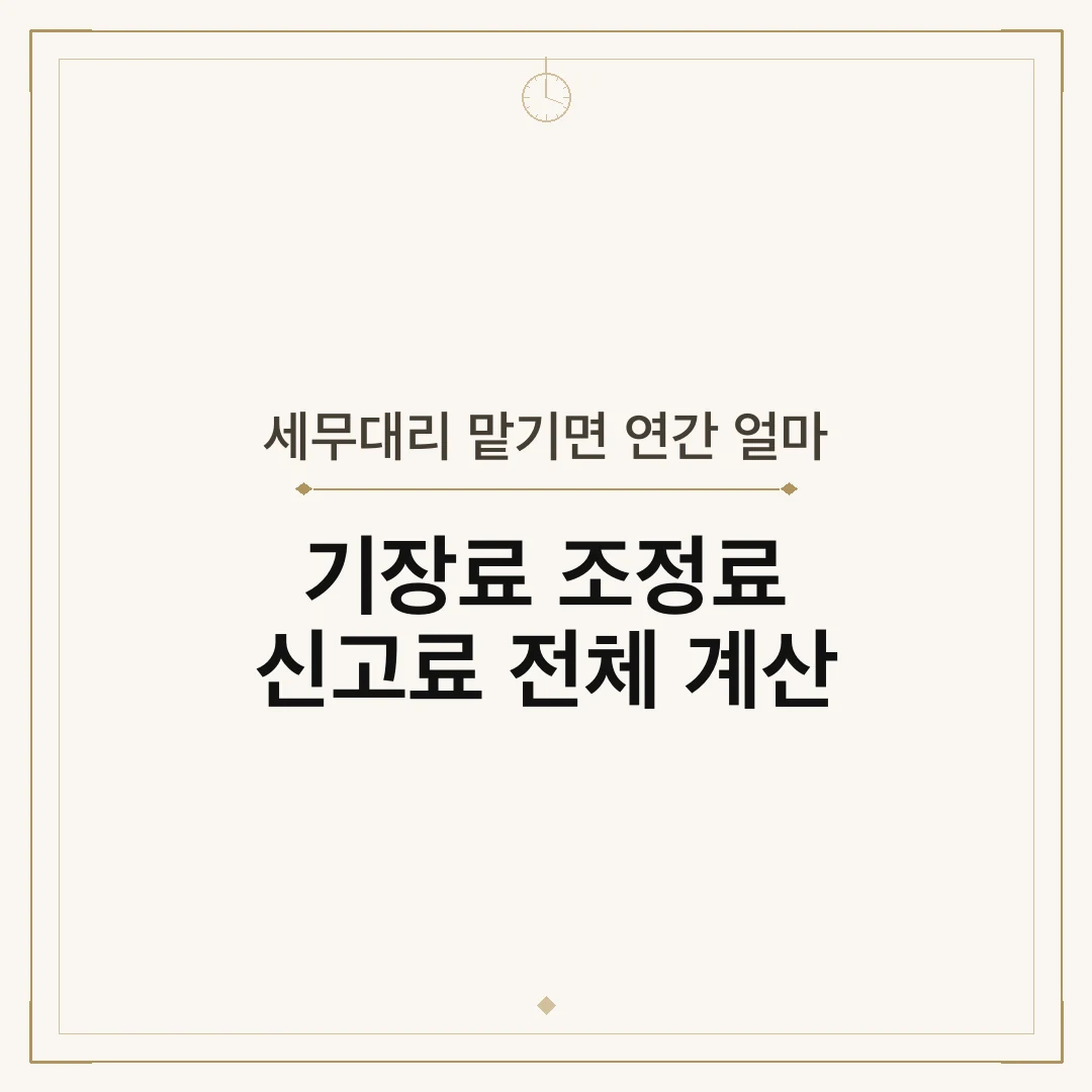 세무대리 맡기면 연간 얼마