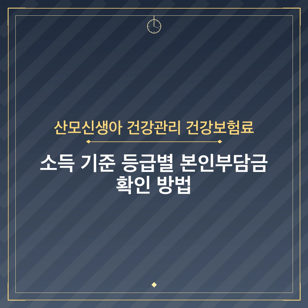 산모신생아 건강관리 건강보험료