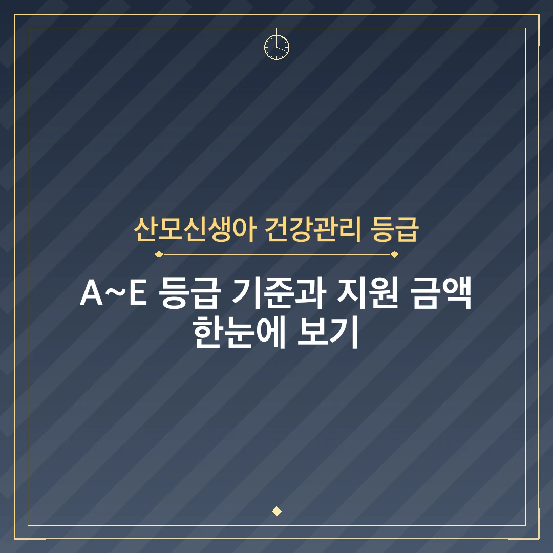 산모신생아 건강관리 등급