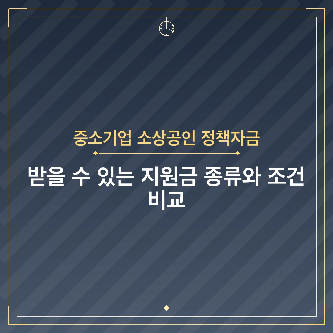 중소기업 소상공인 정책자금